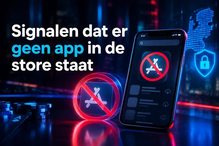 Signalen dat er geen app in de store staat