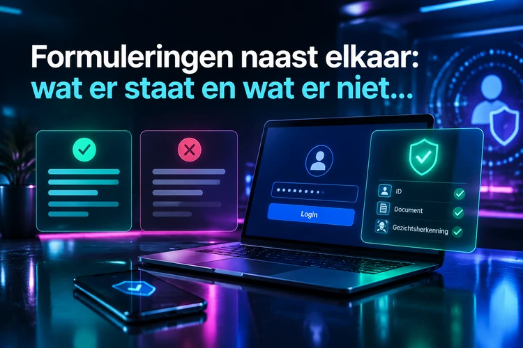 Formuleringen naast elkaar: wat er staat en wat er niet staat